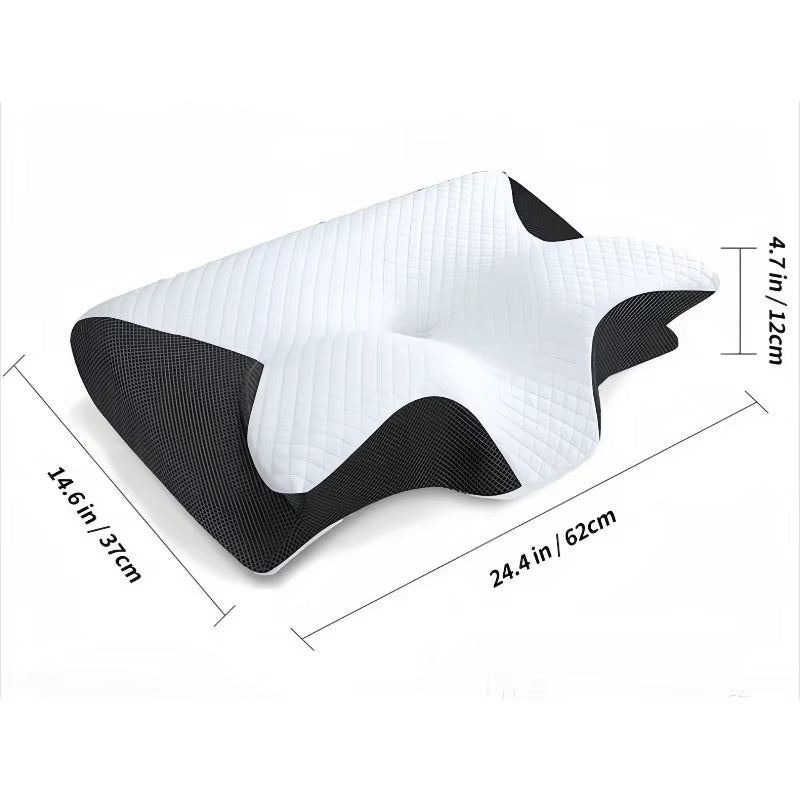 New Horn-Shaped Butterfly-Shaped Memory Foam Slow Rebound Memory Pillow, Non-Sagging Neck Support Pillow